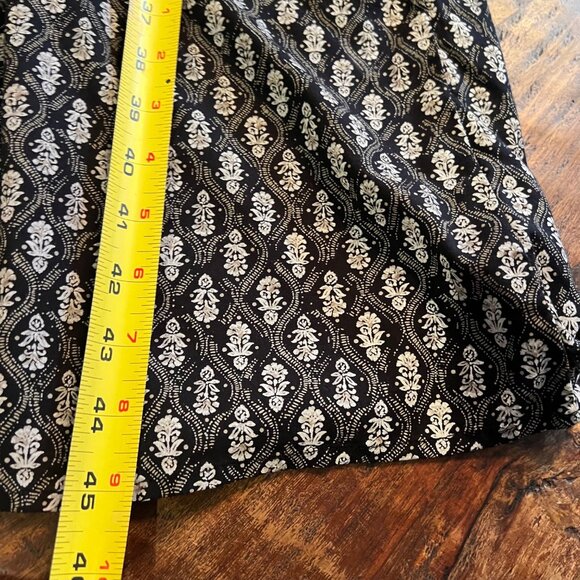 Croft & Barrow Womens Black & White Smocked Midi Dress With 3/4 Sleeves & Pocket - Picture 10 of 15